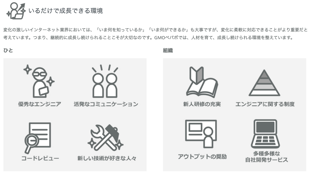 いるだけで成長できる環境