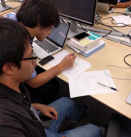 ペーパープロトタイピングの様子