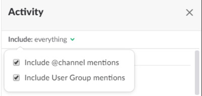 Include @channel mentionsを有効化する
