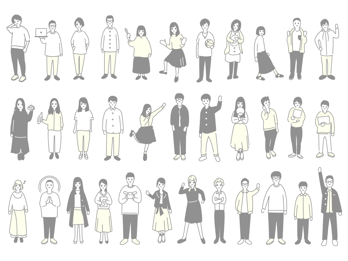 新卒イラストたち