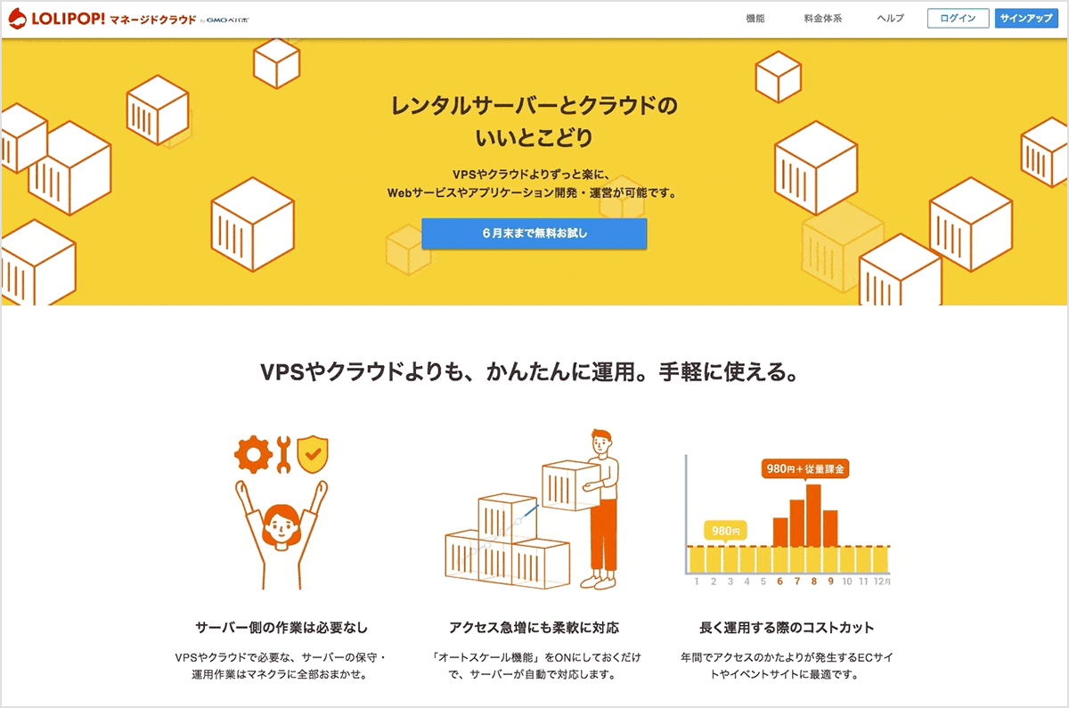 ロリポップ！マネージドクラウド トップページ