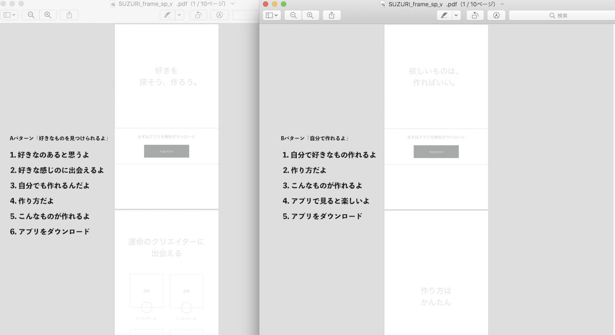 ２パターンのLP