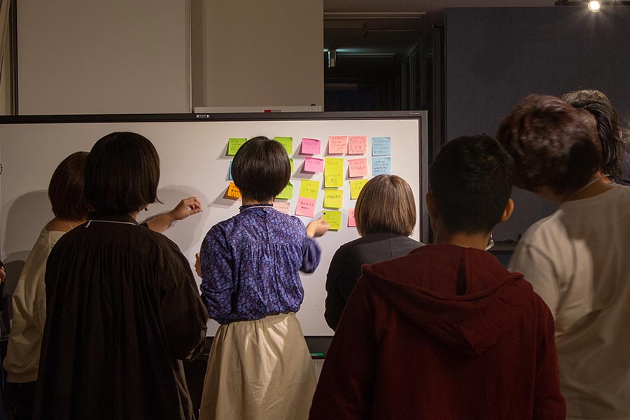 付箋でアイデア出しして、ドットシールで投票。次回テーマを決めました！
