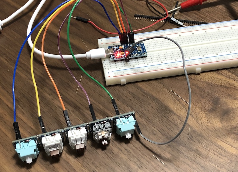 スイッチとPro Microを配線する