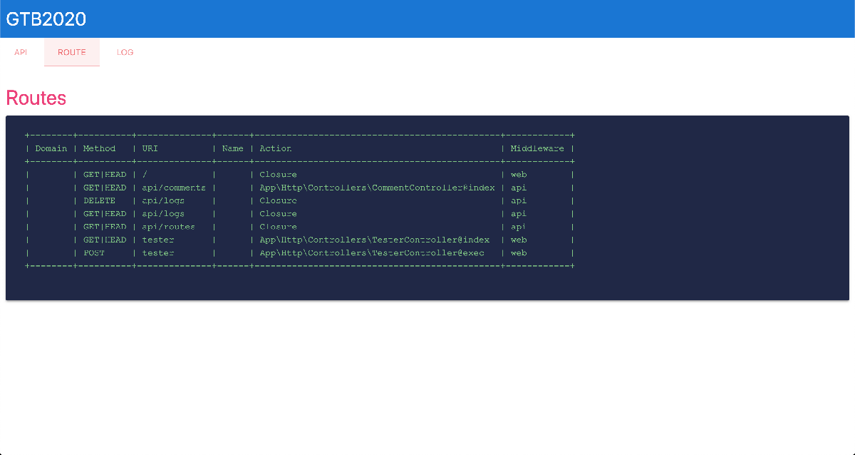 ルーティング画面