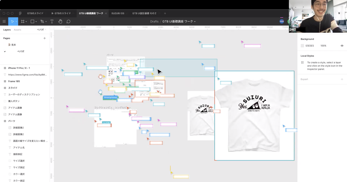 大人数で触っている様子