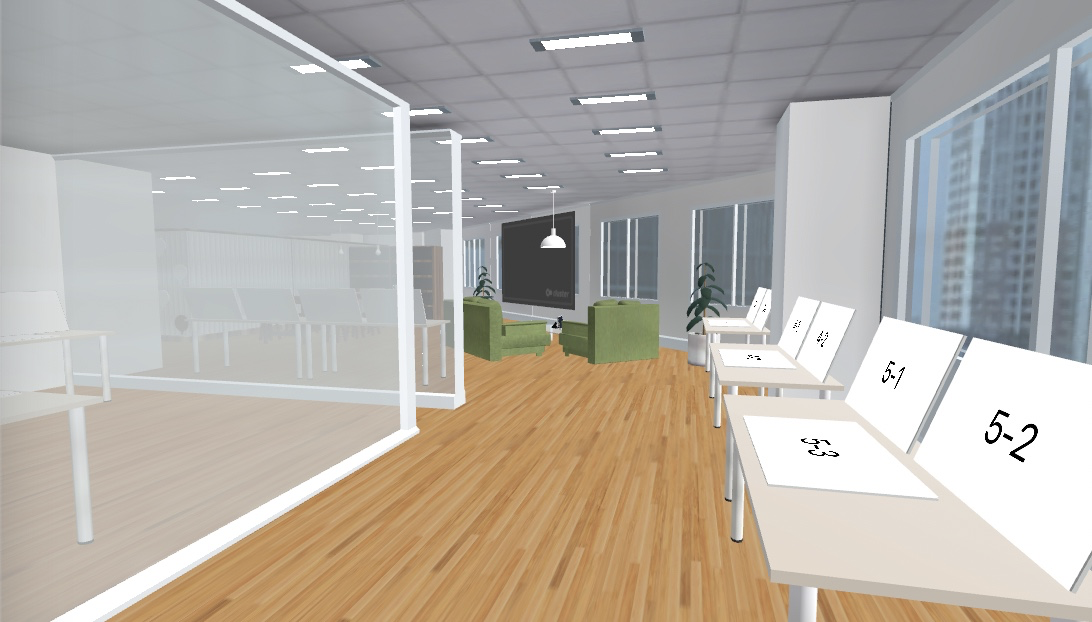 バーチャルお産合宿 会場設営中の様子1