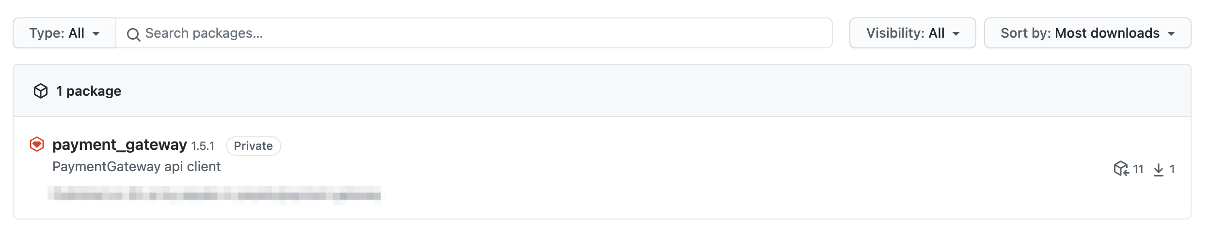 GitHub Packagesにリリースしたパッケージの例