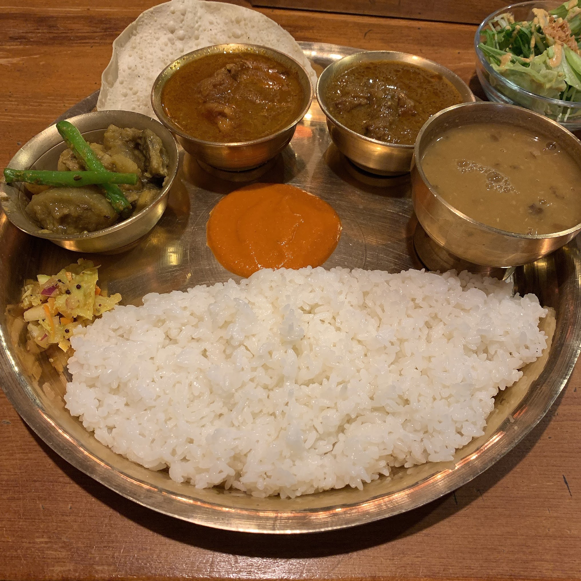 ネパリコ 渋谷店 ダルバートノンベジ W (チキン+ラム)