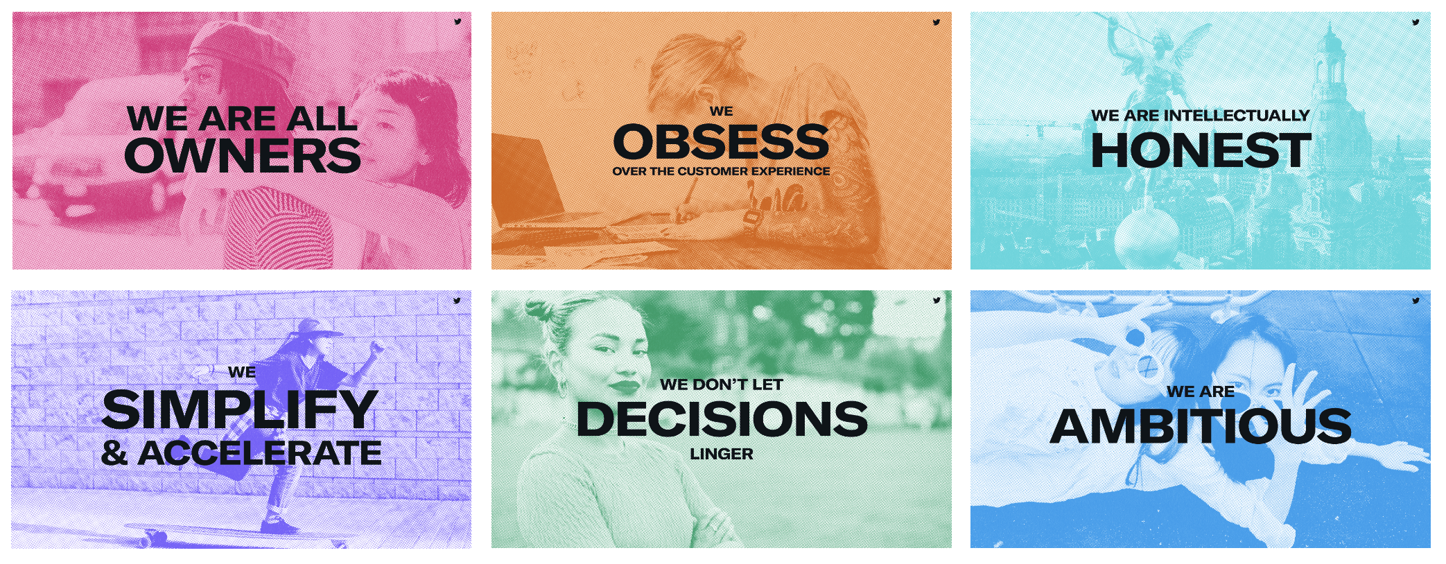 トーク「Twitterでのしくじり：イノベーションが生まれる場所」のスライド資料から6つの行動規範が記載された画像を引用。内容は前述の通り。