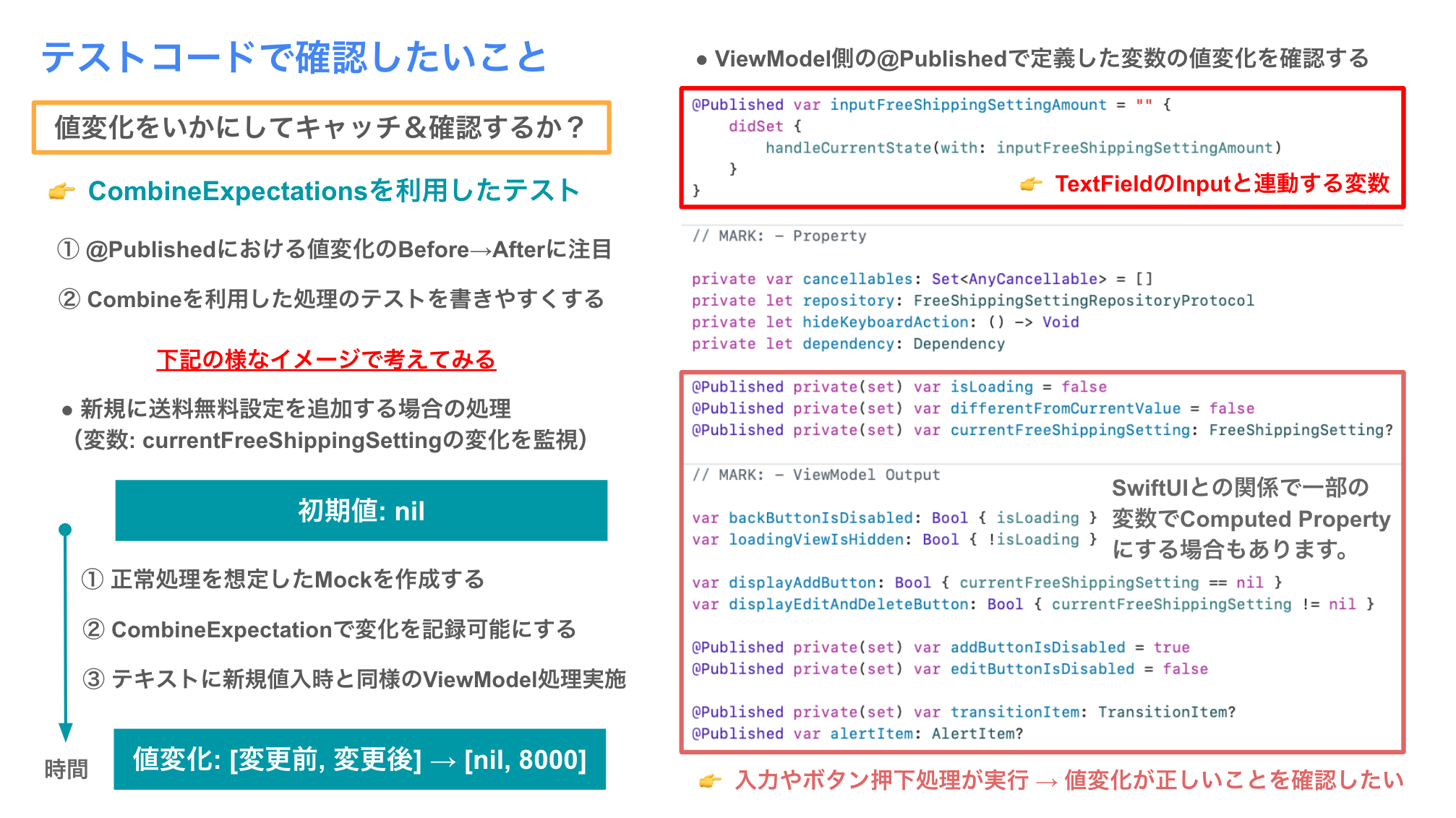 テストコードで確認したいこと