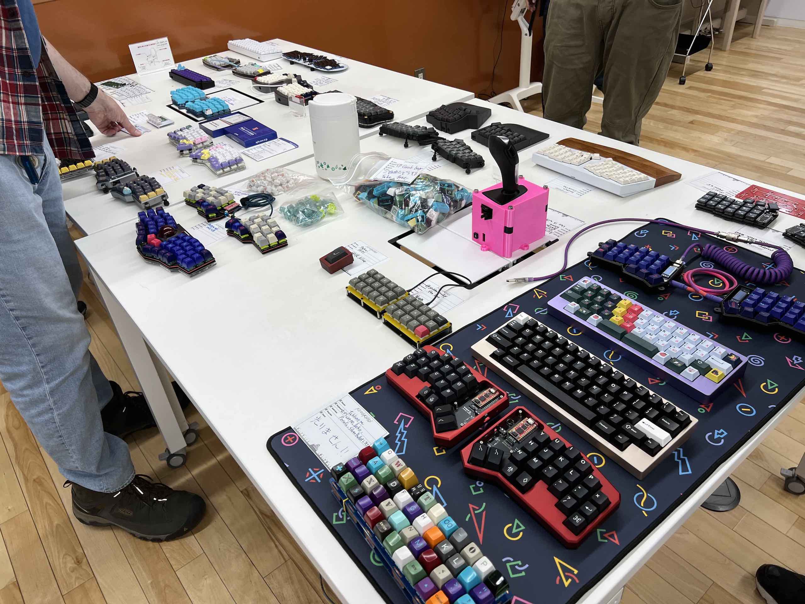 keebkaigiで並べられたキーボード