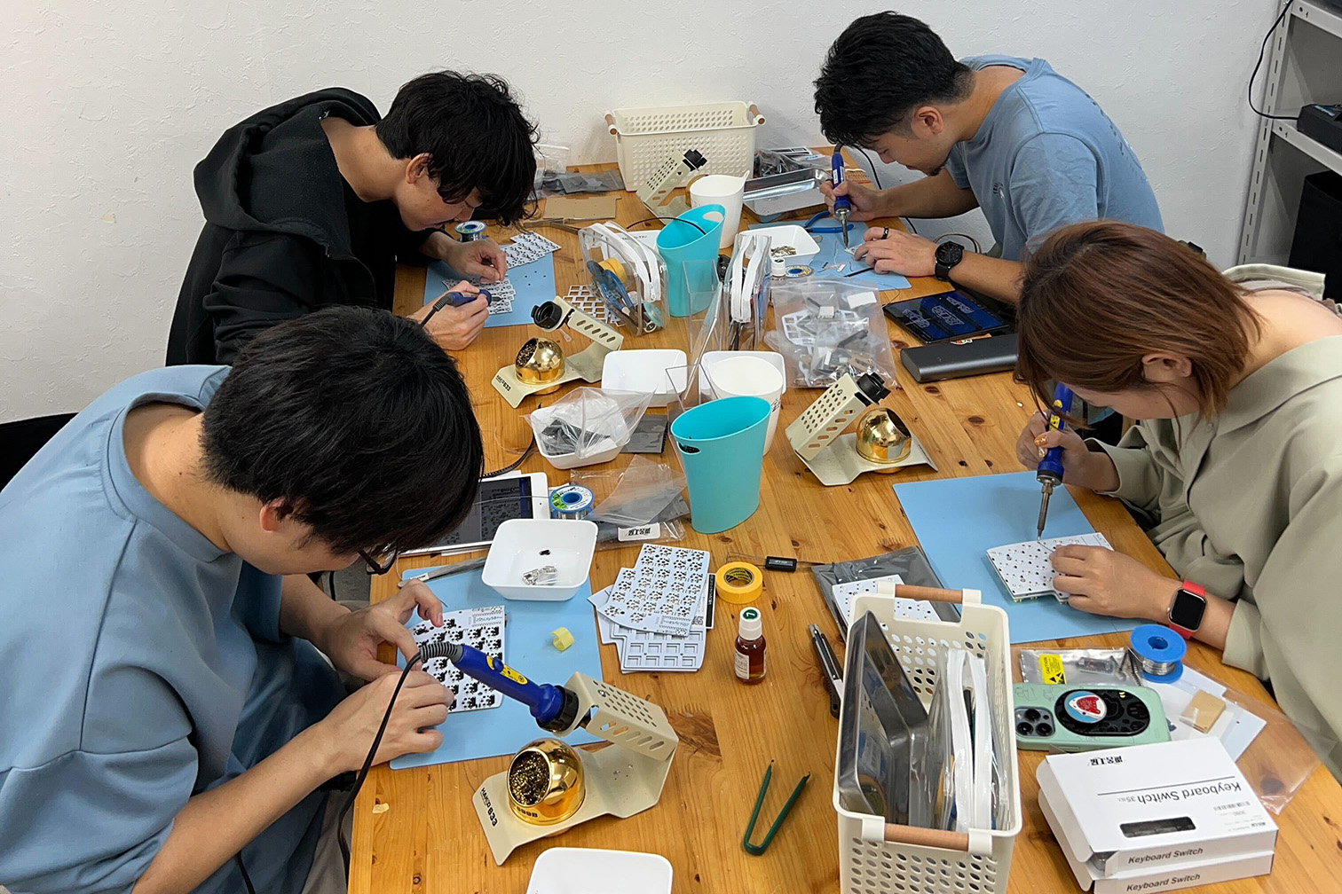 組み立て中の様子