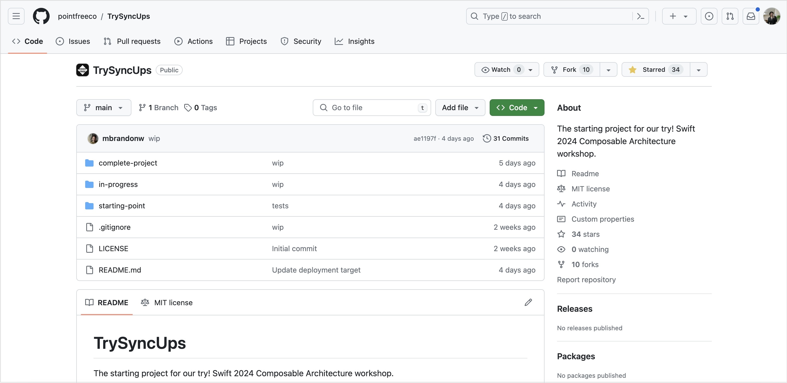 ワークショップで利用しているリポジトリ