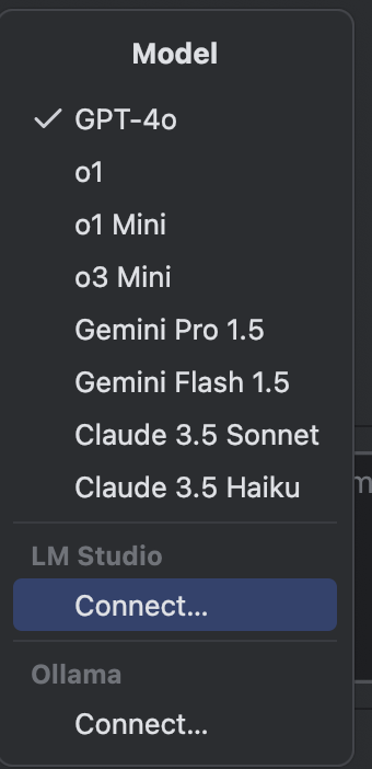 JetBrains AIで選択できるモデル