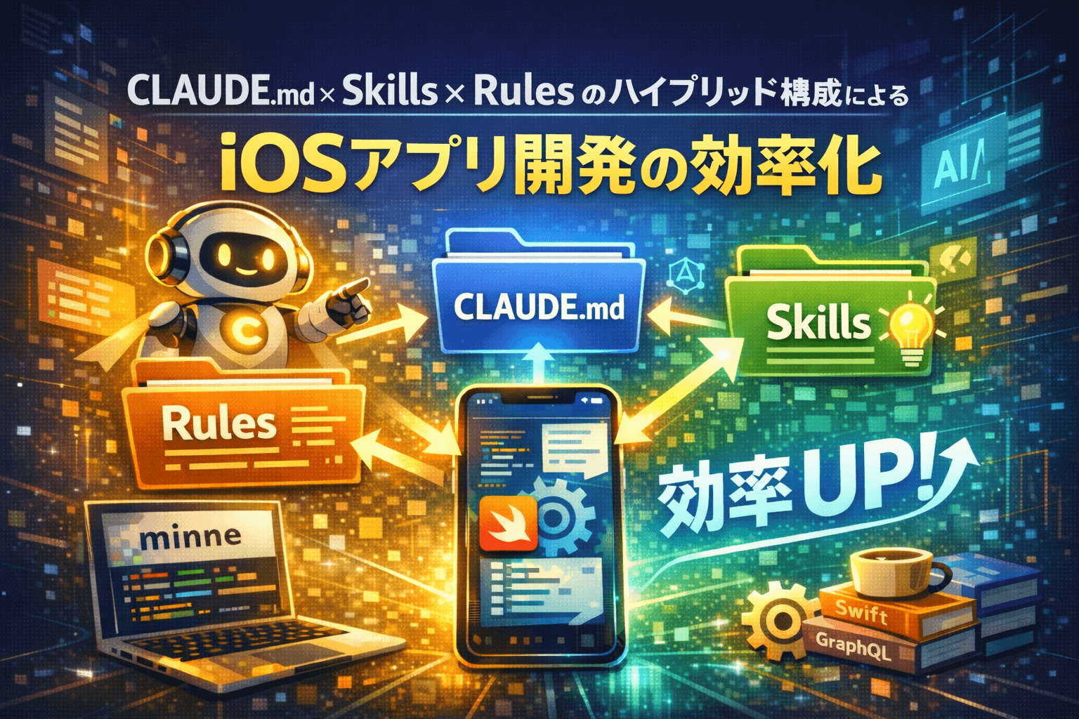CLAUDE.md × Skills × Rules のハイブリッド構成によるiOSアプリ開発の効率化